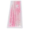 104pcs Custom Keycaps, Pink White PBT Material, Opaque Side Engraving, Oil Coating, Matte Ergonomic Design, Replacement for Most 61/87/104 Mechanical Keyboards view 4