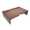 Abaodam Monitor Riser Stand for Laptop and Desktop Ergonomic Height Computer Stand Storage Space for Office Organization Walnut Finish view 1