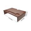 Abaodam Monitor Riser Stand for Laptop and Desktop Ergonomic Height Computer Stand Storage Space for Office Organization Walnut Finish view 2