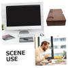 Abaodam Monitor Riser Stand for Laptop and Desktop Ergonomic Height Computer Stand Storage Space for Office Organization Walnut Finish view 3