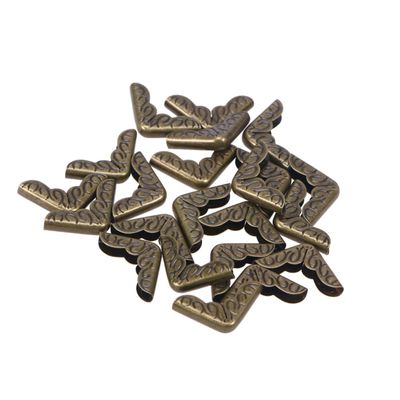 STOBOK Hard Metal Material Corner Protectors 20pcs Set for Books Notebooks Scrapbooking Photo Albums