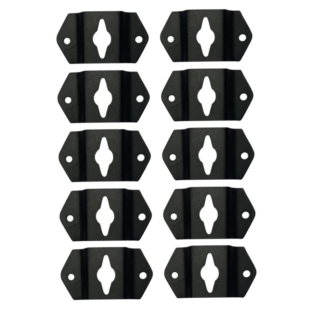 balacoo 10PCS Speaker Hanger Plate for Audio Speakers Wall Mount Hanging Connector for Surround Sound Box Sturdy Iron Hook for Home Theater