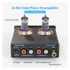 Phono Preamplifier for Turntable Phonograph Preamplifier Mini Stereo Audio HiFi Tube Amplifier Box X2 Suitable for DIY(With 5654W tubes) view 4