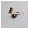 Japanese Walnut Wood Color Original Wood Color Rocker Arm Long Arm Study Reading Light Bedroom Bedside Wall Light(Walnut Color,Warm White) view 1