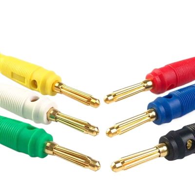 10/20Pcs Gold Plated 4MM Banana Audio Speaker Connectors Amplifier Binding Post Jack for Cable Terminals(Blue,10 Pcs)