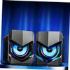 Angoily Mini USB-Powered Desktop Speakers for Laptop Wired Multimedia Sound System Bass view 2