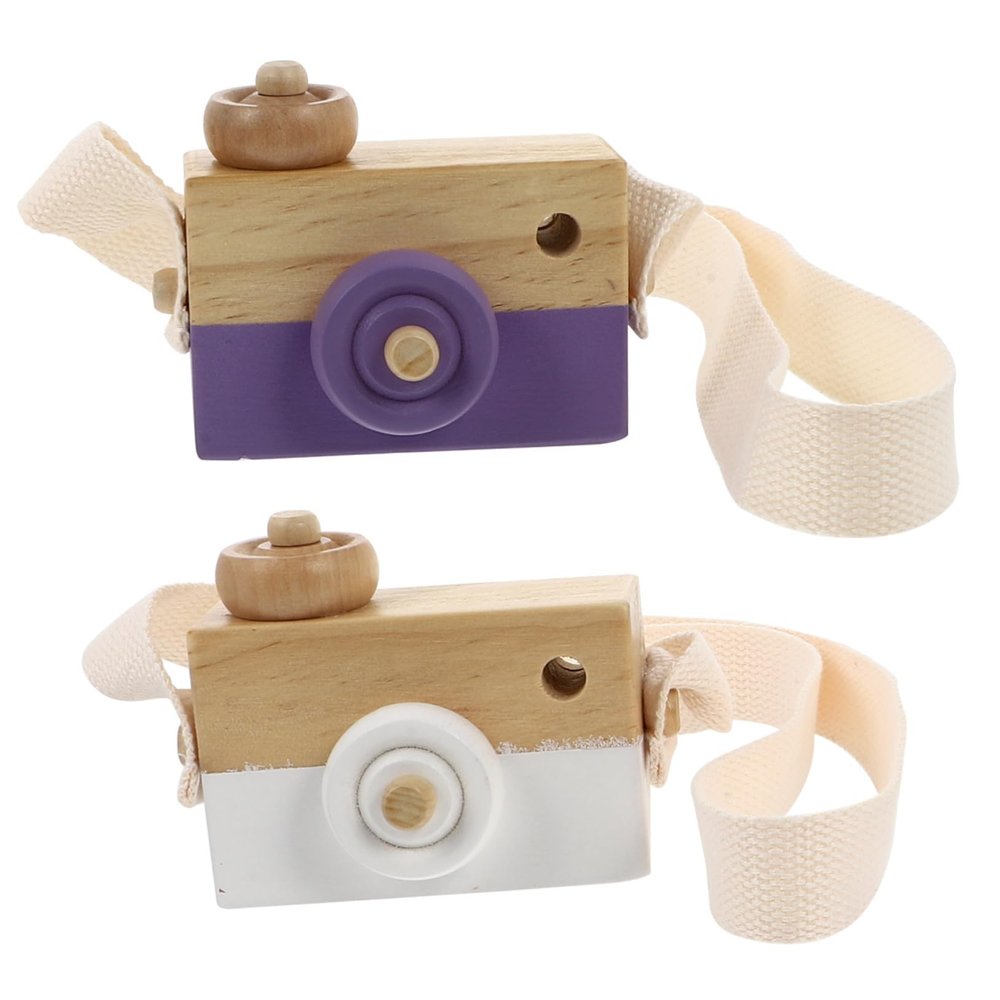 YARNOW 2pcs Wooden Camera Toy for Boys and Girls Creative Photography Props for Birthdays and Holidays Stimulates Imagination and Logical Thinking Playful for Boy Girl Rooms