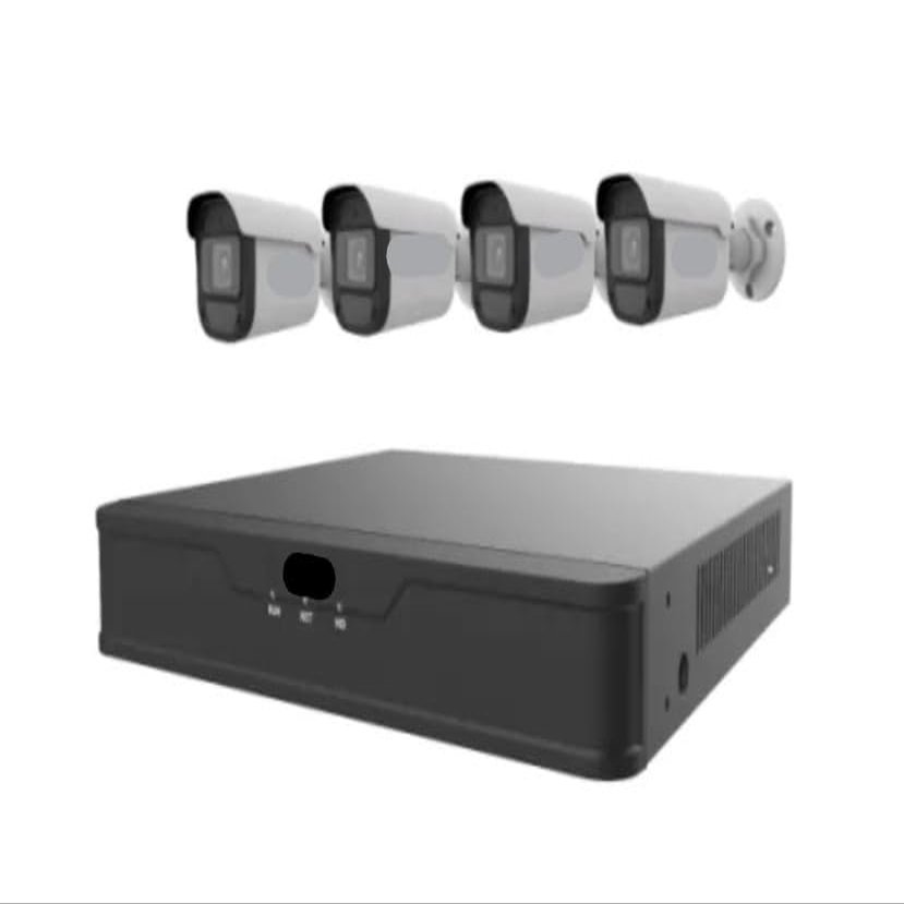 EK-S31P4B44T1-V2: 4-Camera Bullet NVR Kit with 1TB HDD (Without 18m Network Cables)