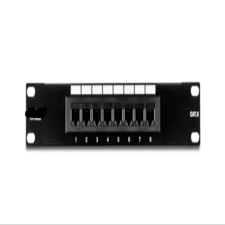 TC-P08C6-8-Port Cat. 6 Unshielded Patch Panel (10" Wide)