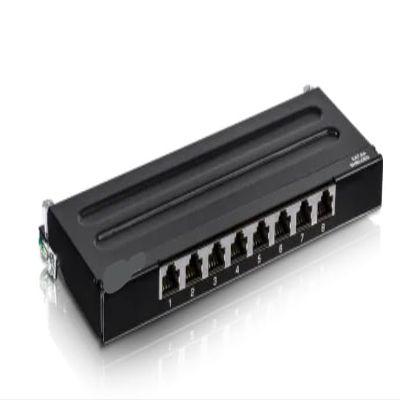 TC-P08C6AS - 8-Port Cat6A Shielded Wall Mount Patch Panel