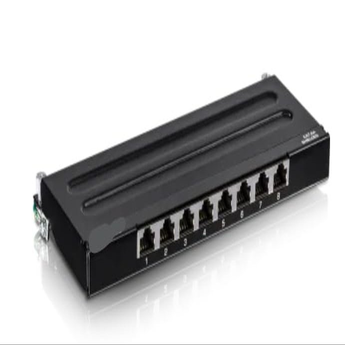TC-P08C6AS - 8-Port Cat6A Shielded Wall Mount Patch Panel