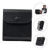 FONDOTIN Pu Leather Photo Storage Bag for Square Portable Photography Case Back Buckle Design for Travel Camping and Picnics Scratch view 2