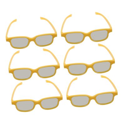 SUPVOX 6pcs Movie Glasses for Boys and Girls Plastic Eyewear for Movies and Games Interactive Viewing for Travel and Entertainment