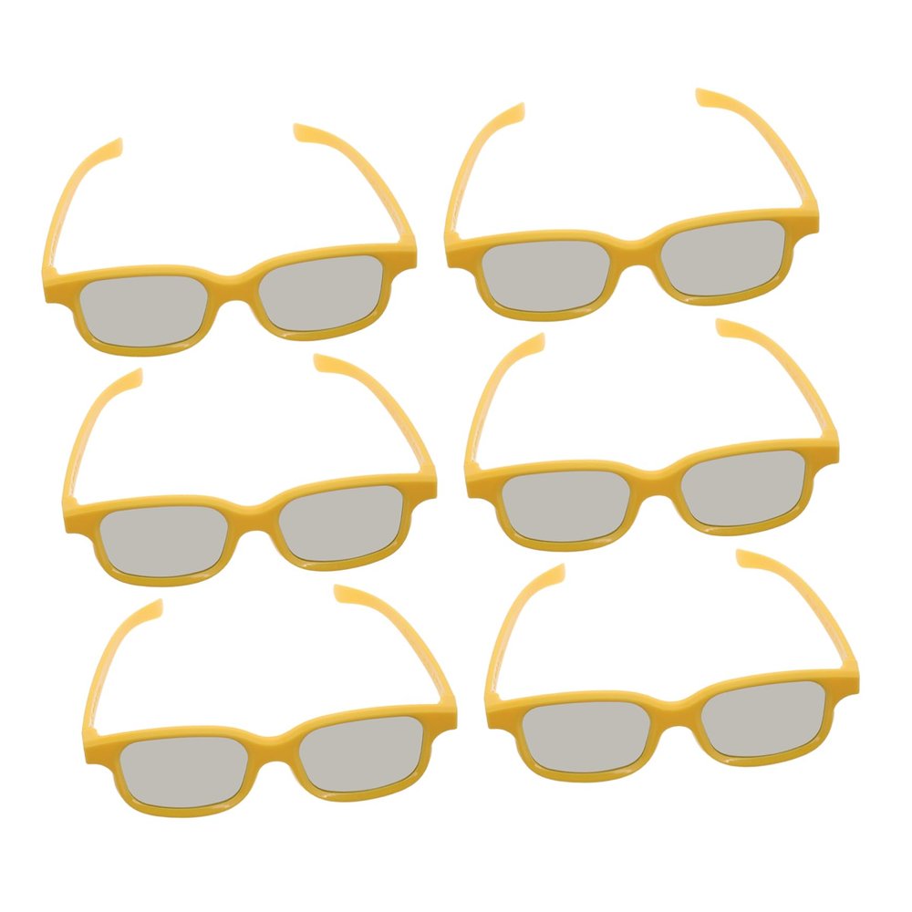 SUPVOX 6pcs Movie Glasses for Boys and Girls Plastic Eyewear for Movies and Games Interactive Viewing for Travel and Entertainment