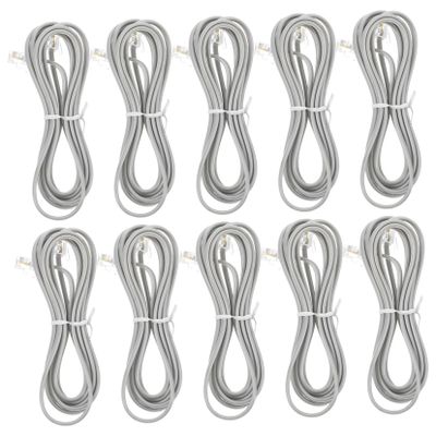 Angoily Extension Cord for Phone Pcs Rj Pc Wire Cable Telephone Handset Cord Coiled Phone Cable PVC Standard Rj Connectors for Office Hotel Residential