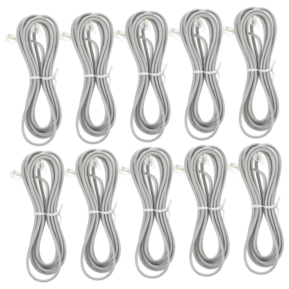 Angoily Extension Cord for Phone Pcs Rj Pc Wire Cable Telephone Handset Cord Coiled Phone Cable PVC Standard Rj Connectors for Office Hotel Residential