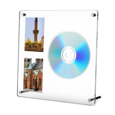 PRETYZOOM Cd Display Holder Cd Stand Rack for Tabletop Acrylic Dvd Stand Rack Photocard Holder