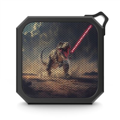 Firechick Designs Durable Outdoor Bluetooth Speaker with T-Rex and Lightsaber, Portable Speaker, Camping Gear, Unique Gift Idea, Music Lover