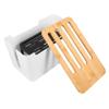 Angoily Bamboo Lid Cable Management Box Desk Cord Organizer for Power Strip Cable Storage Box for Home Office Wire Management view 1
