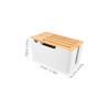 Angoily Bamboo Lid Cable Management Box Desk Cord Organizer for Power Strip Cable Storage Box for Home Office Wire Management view 2