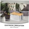 Angoily Bamboo Lid Cable Management Box Desk Cord Organizer for Power Strip Cable Storage Box for Home Office Wire Management view 4