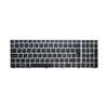 Laptop No Backlit Paper Keyboard for CLEVO NL50CU NL51CU NL50GU NL51GU NL50NU NL51NU NL52NU NL53NU NL50RU NL53RU NL50ZU NL51ZU Nordic NE Black with Silver Frame New view 1