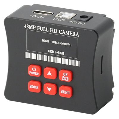 Lab Microscope Accessories 48MP 1080P 2K Industrial Lab Video Microscope Camera Zoom Lens(B)