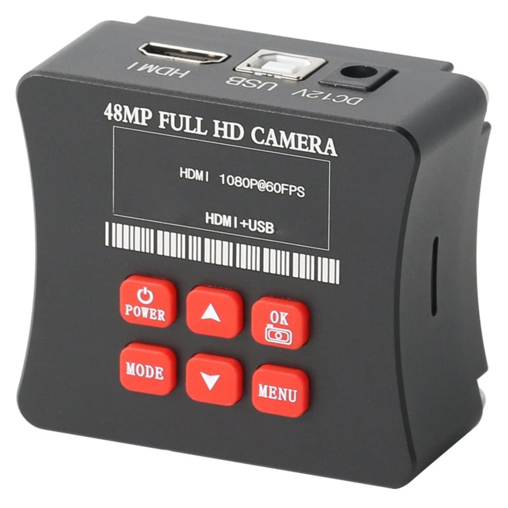 Lab Microscope Accessories 48MP 1080P 2K Industrial Lab Video Microscope Camera Zoom Lens(B)