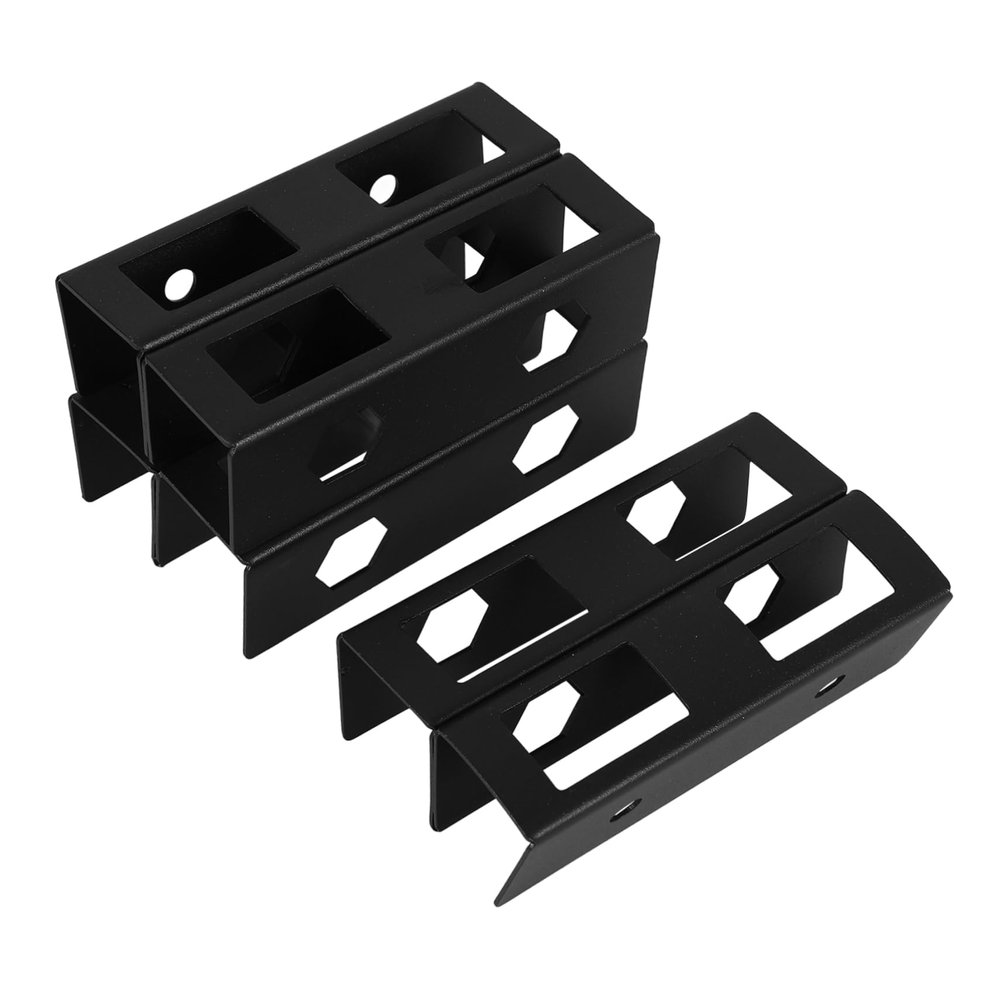 DIYEAH Stable Metal Laptop Stand Under Desk Mount Double Layer Holder Screws for Pc Keyboard Cable Box Network Switch
