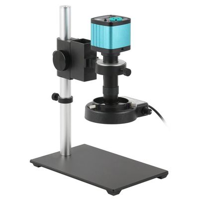 Lab Microscope Accessories 48MP 51MP 4K 2K VGA HDMI USB Industrial Digital Video Microscope Camera 130X Long Focus Zoom C-Mount Lens for PCB Soldering Phone Repair PCB Inspection(4K 48MP TF HDMI USB)