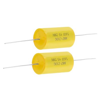 FUNOMOCYA 2pcs Audio Equipment Essential Axial Crossover Capacitors Nonpolar for Sound Quality Easy Setup