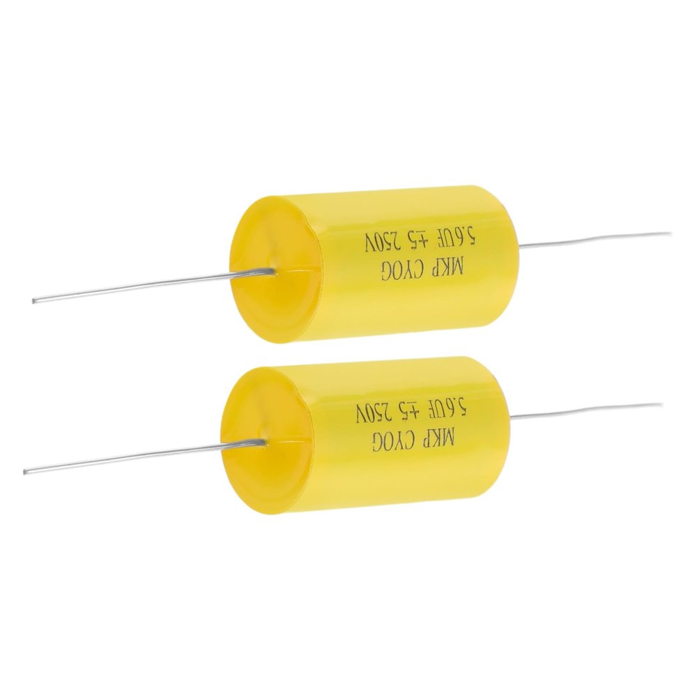 FUNOMOCYA 2pcs Audio Equipment Essential Axial Crossover Capacitors Nonpolar for Sound Quality Easy Setup