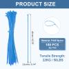 PATIKIL Cable Zip Ties 8 Inch, 100 Pcs Self-Locking Nylon Wire Tie Wraps Heavy Duty Cord Management with 50 lbs Tensile Strength for Indoor and Outdoor, Blue (0.1"W) view 2