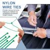 PATIKIL Cable Zip Ties 8 Inch, 100 Pcs Self-Locking Nylon Wire Tie Wraps Heavy Duty Cord Management with 50 lbs Tensile Strength for Indoor and Outdoor, Green (0.1"W) view 4