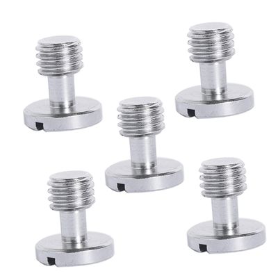 5Pcs 3/8 Inch Camera Tripod Screws for DSLR Rig Accessories Quick Release Nickel-Plated Iron Screws for Camera Mounting Compatible Tripod and Video Shooting
