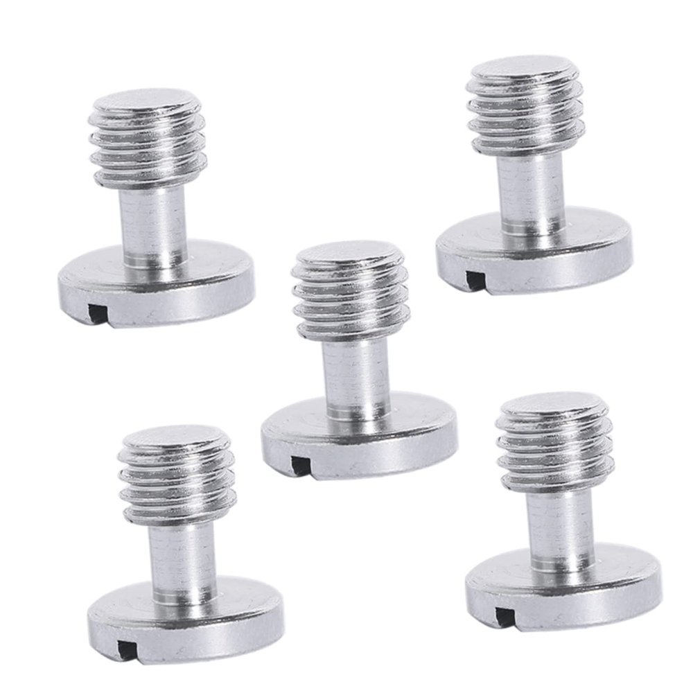 5Pcs 3/8 Inch Camera Tripod Screws for DSLR Rig Accessories Quick Release Nickel-Plated Iron Screws for Camera Mounting Compatible Tripod and Video Shooting