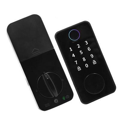 IWOWHERO Fingerprint Door Lock Keypad Portable Electronic Lock for Wooden Doors Multi-Use Security Solution Easy Installation Suitable for Home and Office