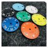 28.5mm Watch Dial with Calendar Window Roman Numerals Watch Faces for NH35 4R35 Mechanical Movement(BLUE) view 3
