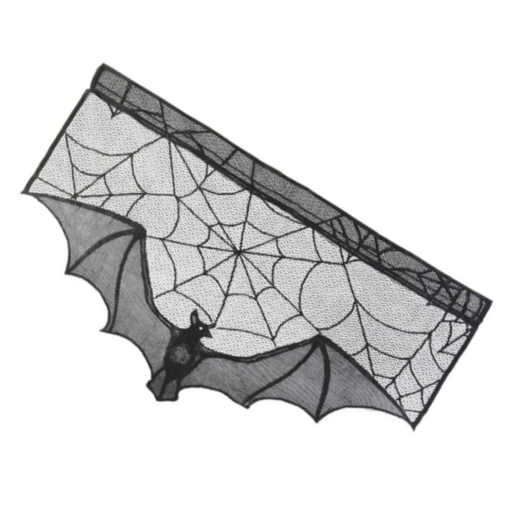 Black Bat Decorative Curtain for Halloween Party Porch Hanging Decoration