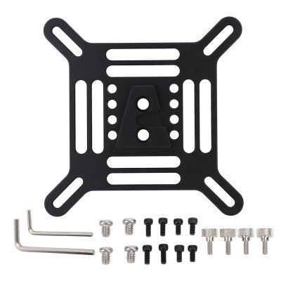 Akozon Vesa Adapter Plate Aluminum Multifunctional Camera Mount Bracket Baseplate for Creative Videos Food Photography