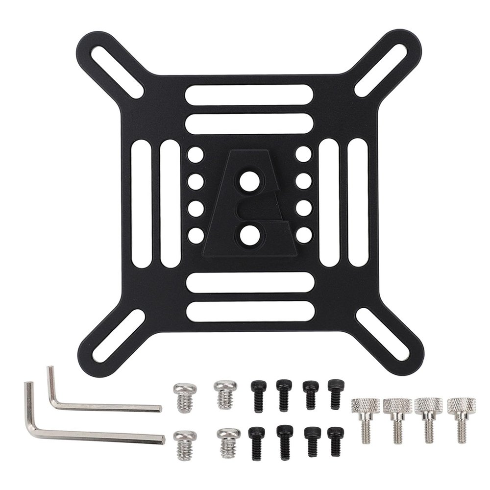 Akozon Vesa Adapter Plate Aluminum Multifunctional Camera Mount Bracket Baseplate for Creative Videos Food Photography