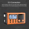 Hand Crank Emergency Radio, 10000mAh Solar Radio with Strong Light Flashlight, DAB FM Broadcast and BT Speaker, IPX6 Water Proof, for Home Outdoor Emergency (Green) (Orange) view 4