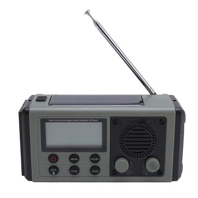 Hand Crank Emergency Radio, 10000mAh Solar Radio with Strong Light Flashlight, DAB FM Broadcast and BT Speaker, IPX6 Water Proof, for Home Outdoor Emergency (Green)