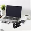 Veemoon 1set Desk Laptop Stand Under Table Holder Metal Construction Compact Design for Laptops Keyboards Cable Boxes Easy to Install Black view 4