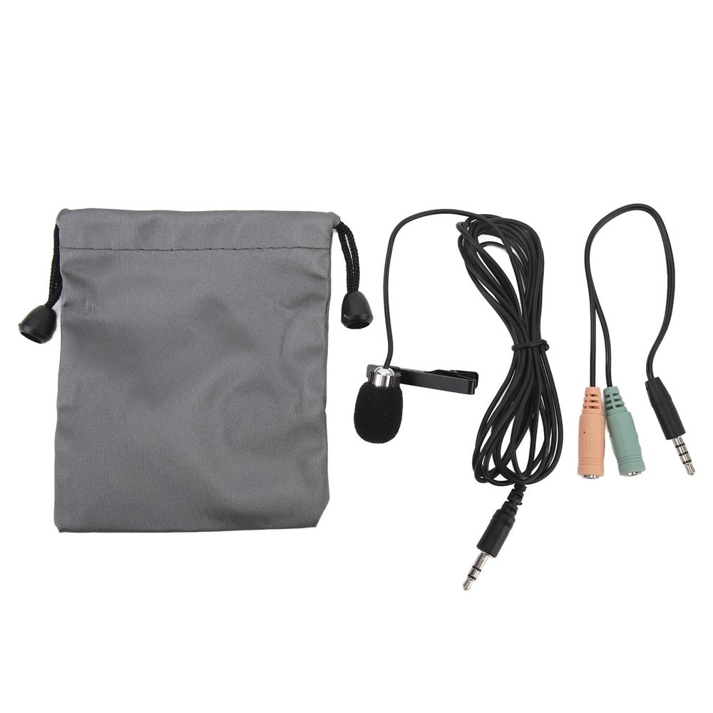 Akozon Lavalier Microphone High Sensitivity On Mic for Clear Sound Recording for Live Performance and Interviews