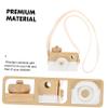 VANZACK 2pcs Wooden Imitation Camera Toy for Boys and Girls Beech Material Playthings and Decor Simulation Camera Model for Birthday and Christmas Cute Neck Hanging Design view 4