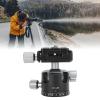 Aluminium Alloy Ball Head 360 Degrees Panoramic Tripod Head 6KG Load Universal Quick Release Plate 3/8in Thread Mount view 2