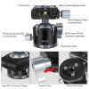 Aluminium Alloy Ball Head 360 Degrees Panoramic Tripod Head 6KG Load Universal Quick Release Plate 3/8in Thread Mount view 3