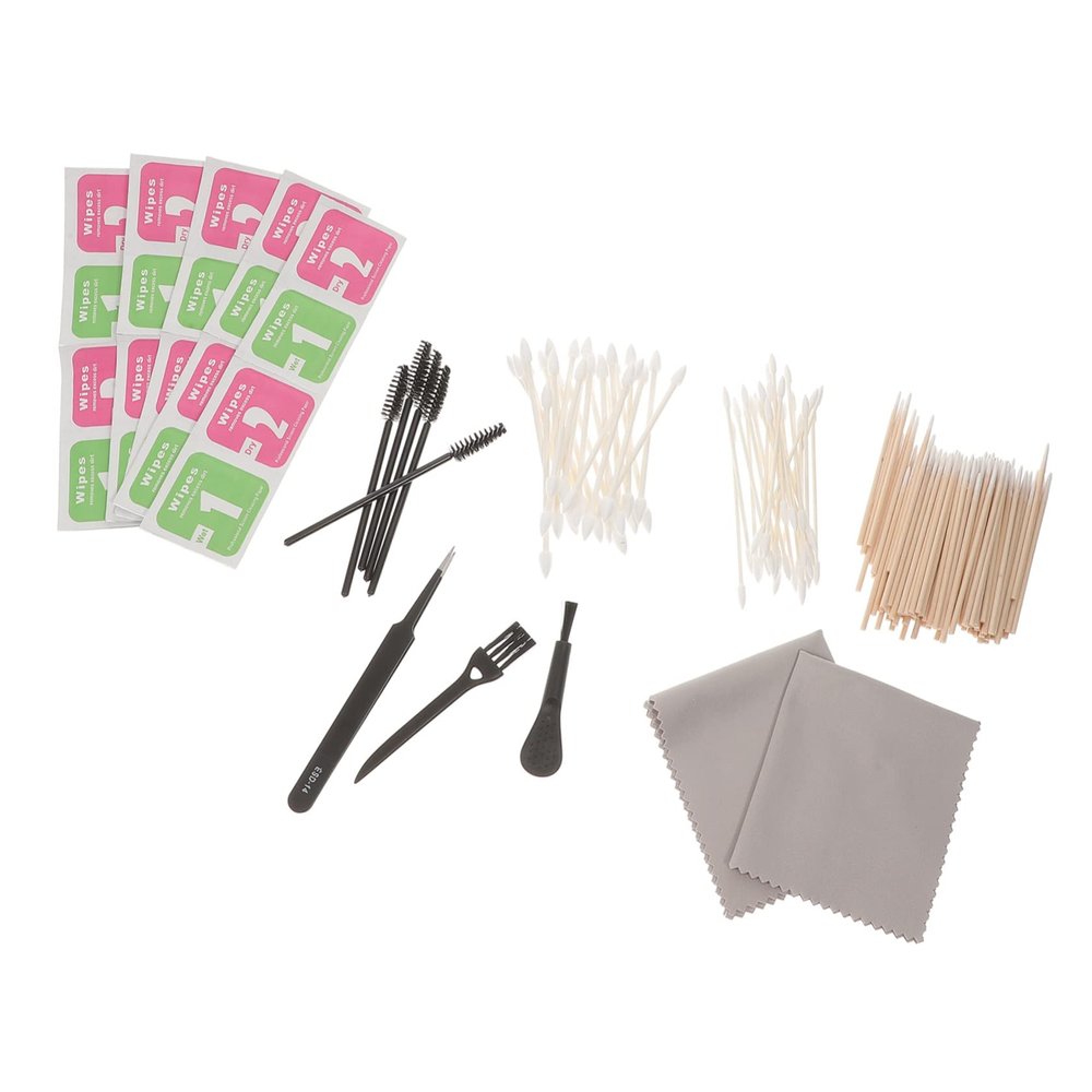 KALLORY Professional Headphone Cleaning Kit Ear Bud Tool Brush Cloth Sponge Sticks for Electronics