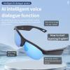 AI Translation Bluetooth Glasses,100+ Languages Real Time Translation Glasses,Translation Eyeglasses with Mic and Speaker for Music and Calls view 3